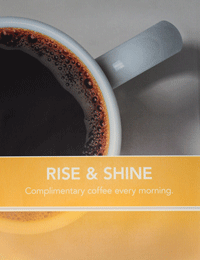 Free morning coffee at Motel 6 in Las Cruces