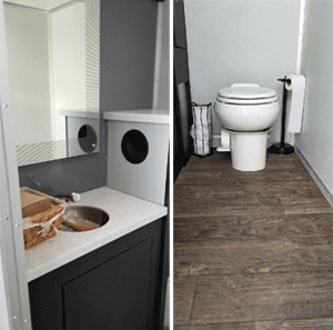 Executive Portable toilet trailer units for rent in Las Cruces