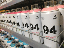 Large selection of art spray paint for sale in Las Cruces at Queen Bees Smoke Shop