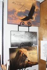 Inspirational posters at Revival Christian Bookstore in Las Cruces