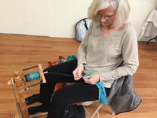 Spinning yarn in Las Cruces