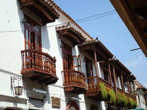 Balconies in Cartagena, Colombia