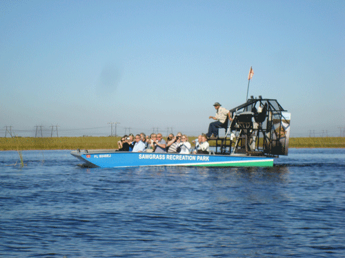 Airboat in Everglades, Florida