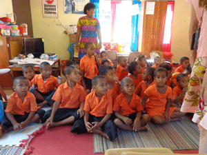Kindergarden on Fiji island