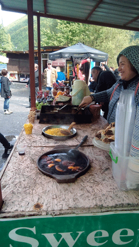 Street vendor in the country of Georgia