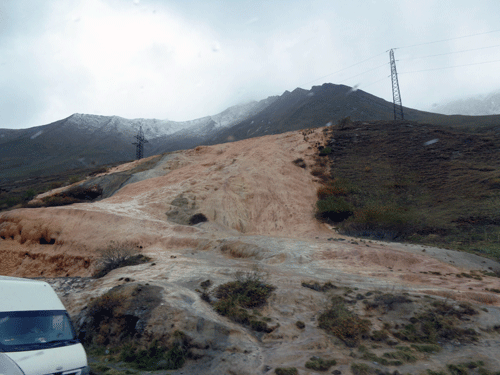 Mineral formation in Georgia along Georgia's Military Highway