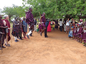 Masaai dancers in Iringa, Tanzania