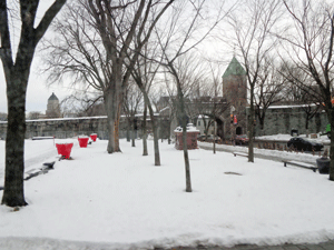 Walled city in Quebec City, Canada