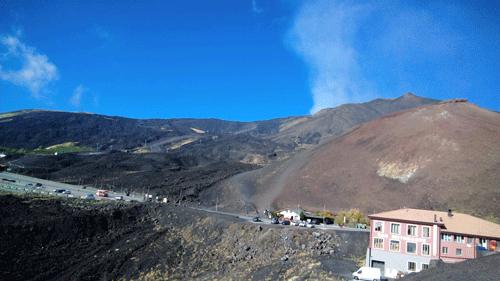 Volcano in Taormina, Italy