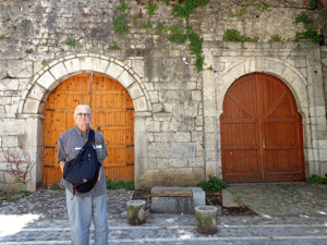Entrance to a bunker in Tirana, Albania
